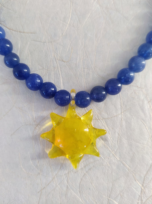 The Raes Necklace - Dark Blue