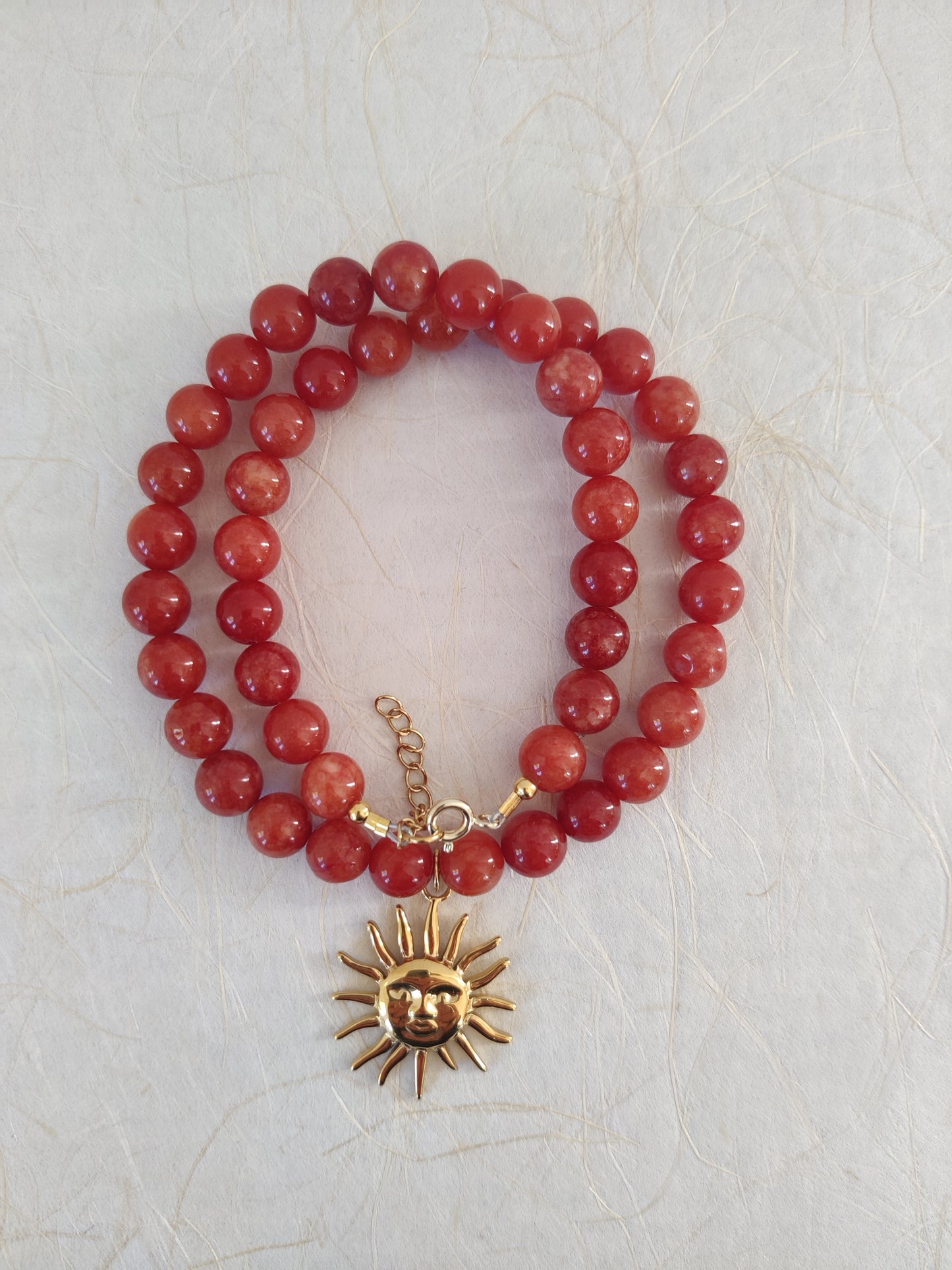 The Sol Necklace - Red Chalcedony