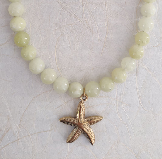 The Sea Star Necklace - Light Green