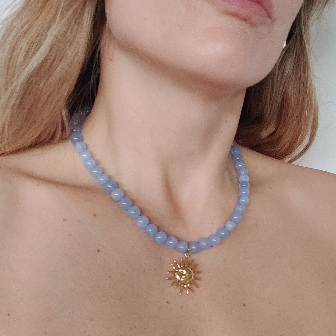 The Sol Necklace - Aquamarine