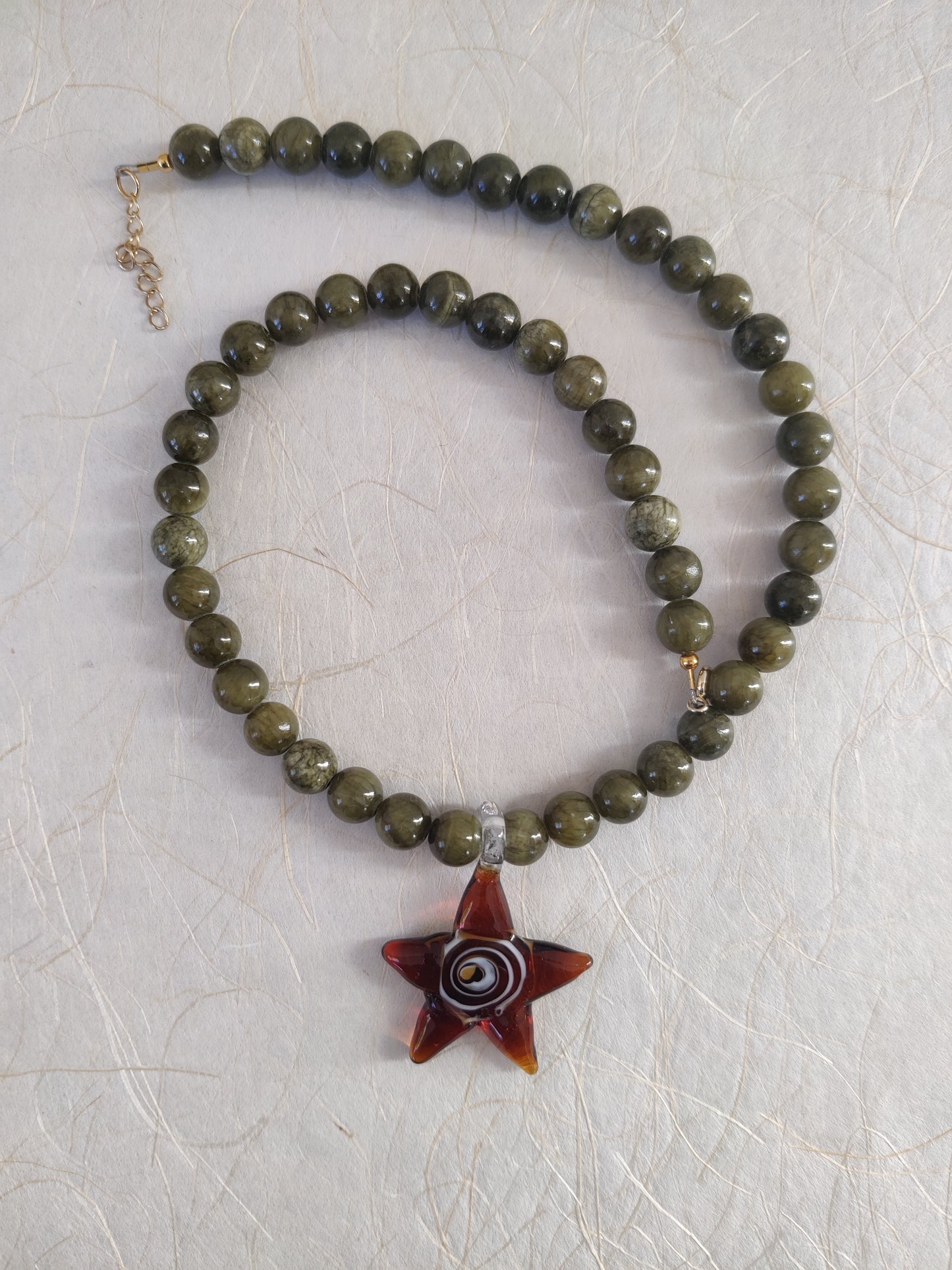 The Orbit Necklace - Olive