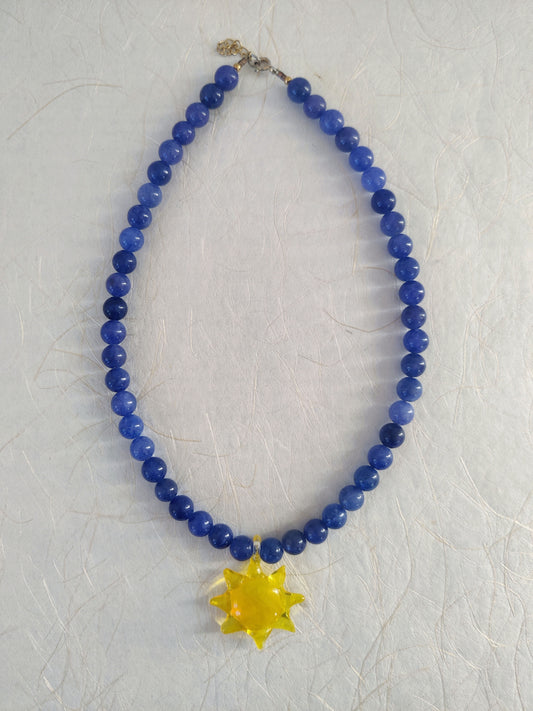 The Raes Necklace - Dark Blue