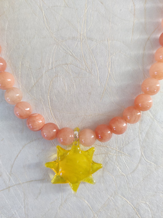 The Raes Necklace - Coral