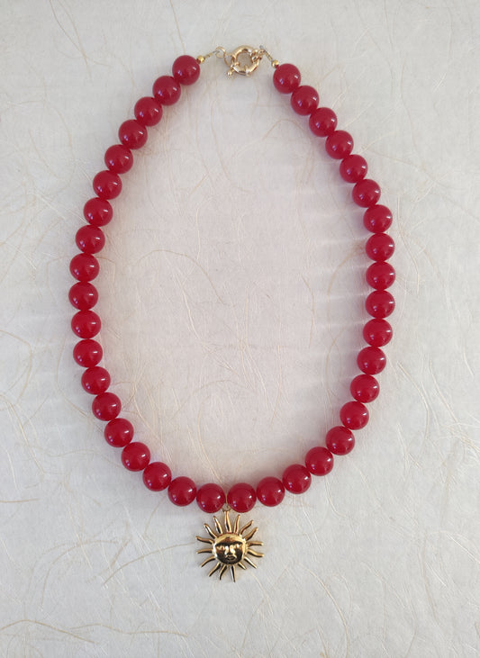The Sol Necklace - Red Carnelian