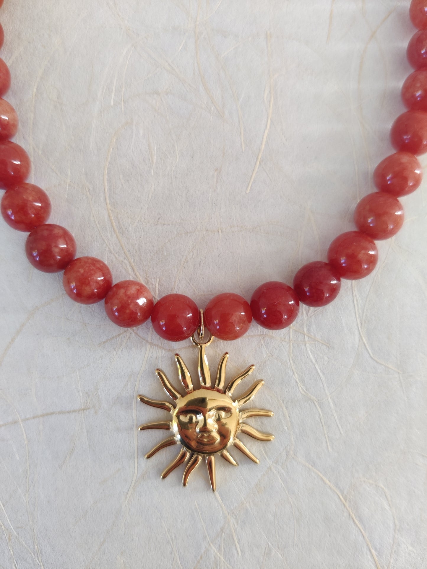The Sol Necklace - Red Chalcedony