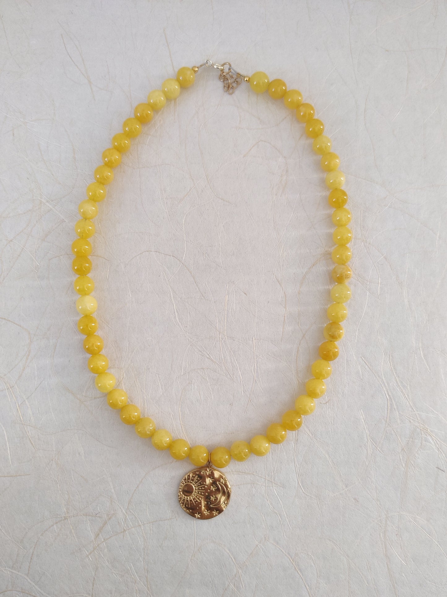 The Lunar Necklace - Yellow Chalcedony