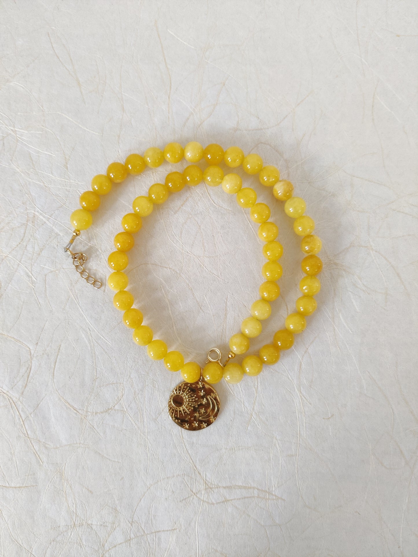 The Lunar Necklace - Yellow Chalcedony