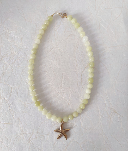 The Sea Star Necklace - Light Green