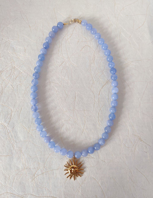 The Sol Necklace - Aquamarine