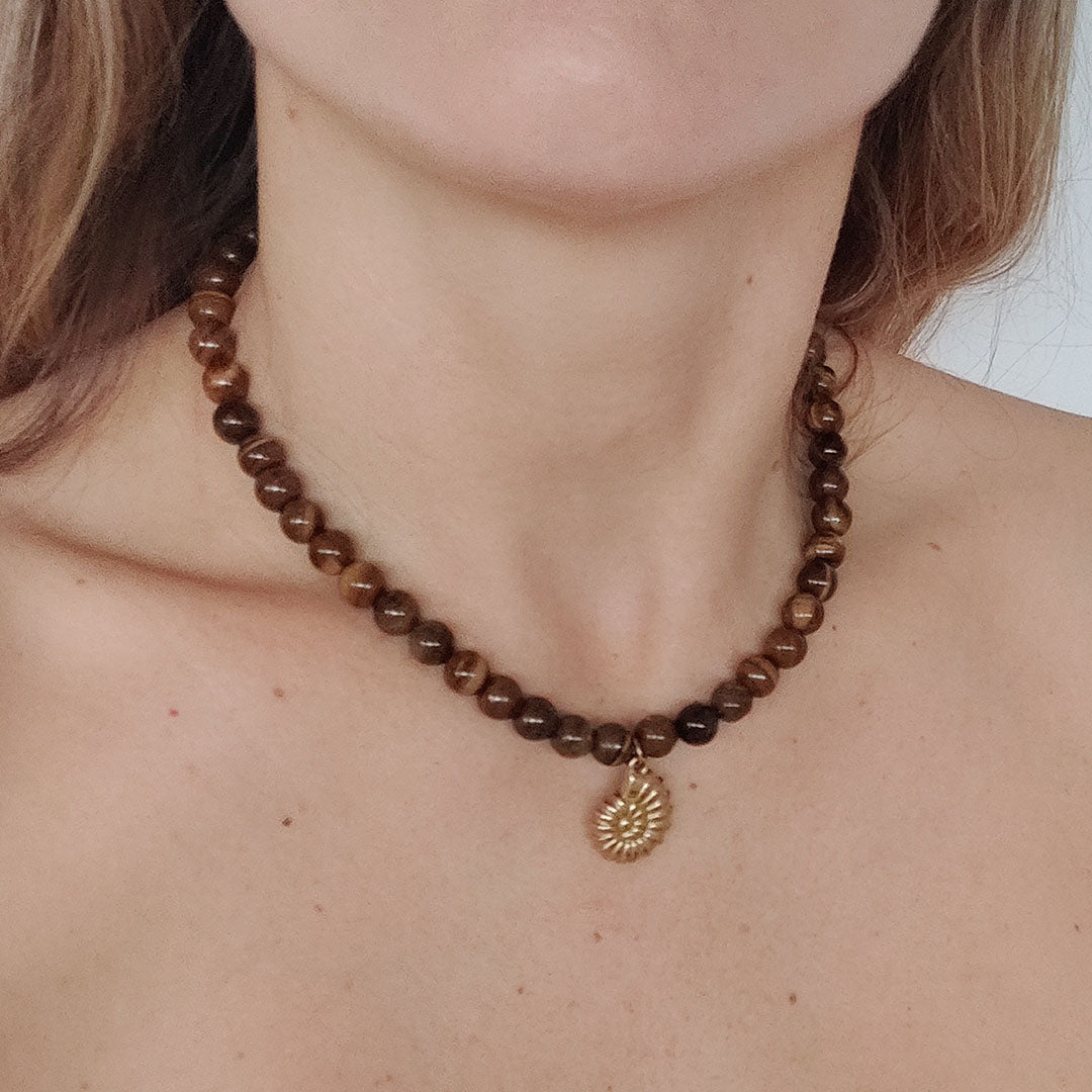 The Oceana Necklace - Tiger Eye